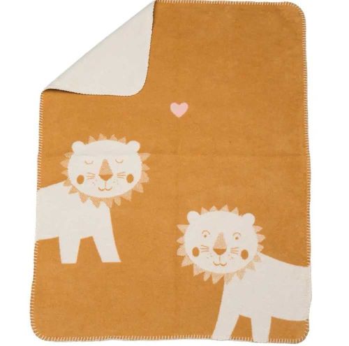 Fussenegger Mila Gold Baby Blanket Lions In Love 100 X75 Cm 1983570