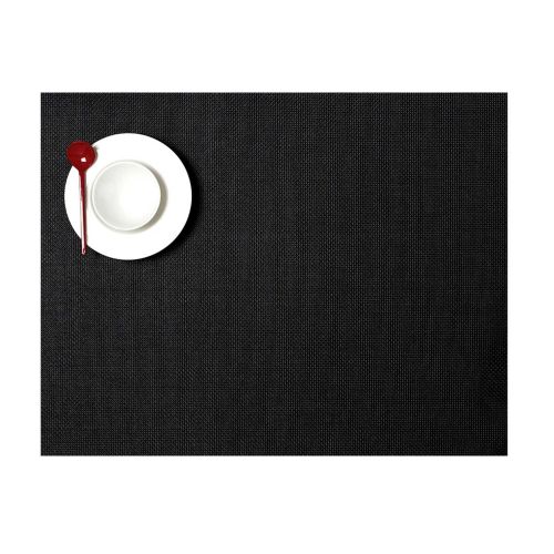 Chilewich Mini Basketweave Placemat Rectangle Black 100132-002