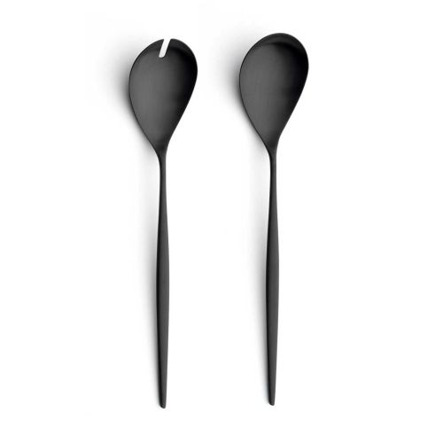 Cutipol Moon Matte Black Salad Set MO.23.BLF