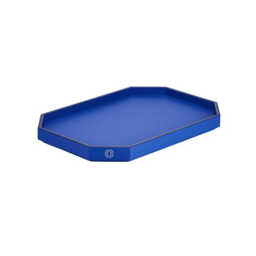 Baccarat Octogone Tray Lacquer Medium Blue 2818179