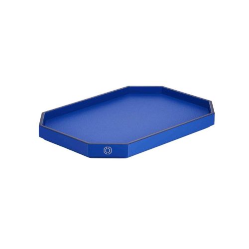 Baccarat Octogone Tray Lacquer Small Blue 2818180