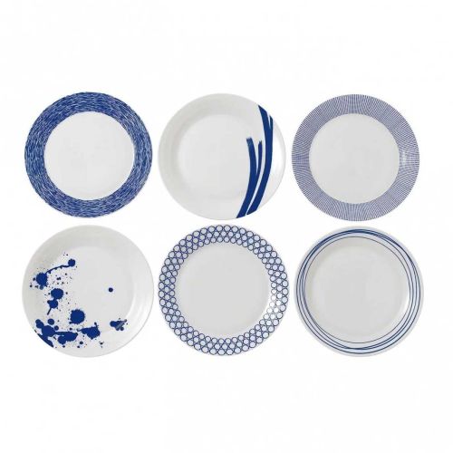 Royal Doulton Pacific Mixed Patterns Dinner Plate Set/6 40034435