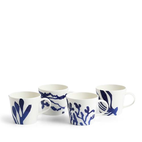 Royal Doulton Pacific 1815 Pacific Mug 400ml 13.5oz 2025 Mixed Patterns Blue Set Of 4 1074377