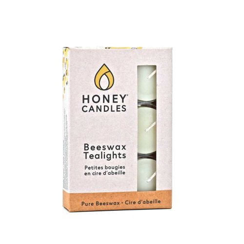 Honey Candles Packaged Rectangle Tealight 6 Pack Pearl CB909