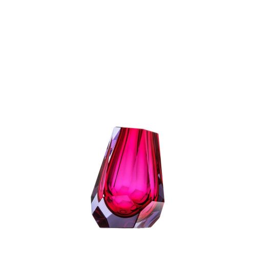 Moser Pear Underl. Vase Cut Panel Alexandrite Rose 03196--13,0-cm-UNDERL.-VASE-CUT-PANEL-alexandrite-rose