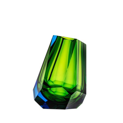 Moser Pear Underl. Vase Cut Panel Aquamarine Reseda 03196--20,0-cm-UNDERL.-VASE-CUT-PANEL-aquamarine-reseda