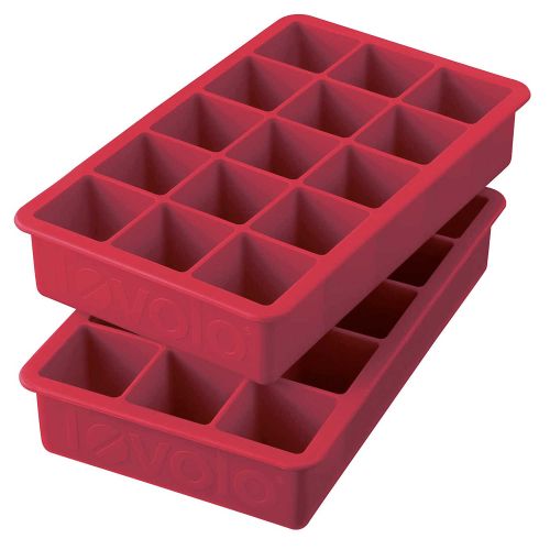 Tovolo Perfect Cube Ice Tray Set Of 2 Cayenne TV-22017-400