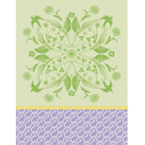 Le Jacquard Francais Porte Bonheur - Green Tea Towel 24&quot X 31&quot 30438