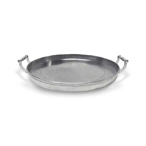 Match  Round gallery tray w/handles Ma870.0