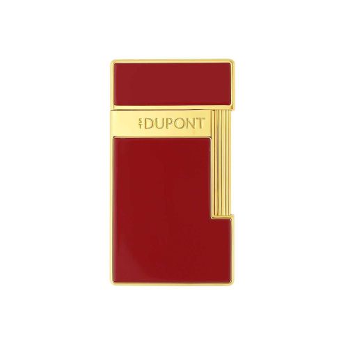 Dupont Slimmy Lacquered Lighter Burgundy and Golden 028030