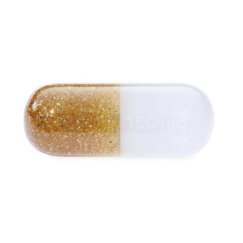 Jonathan Adler  Small Acrylic Pill Gold 33141