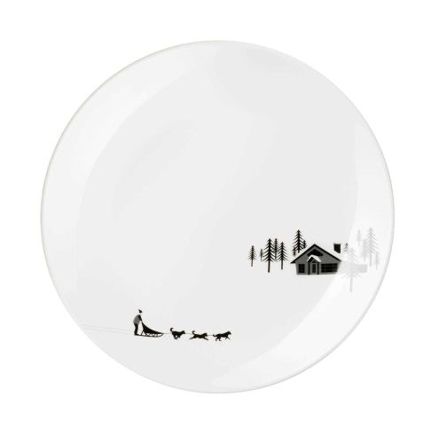 Asa Selection Snow Tracks Dessert Plate, Sled Dogs 16830/286
