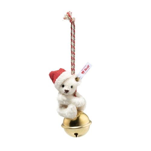 Steiff  Teddy Bear On Bell Ornament 008023