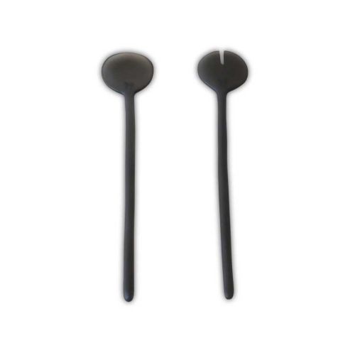 Tina Frey Utensils Round Salad Servers Grey U-05AB-GRY