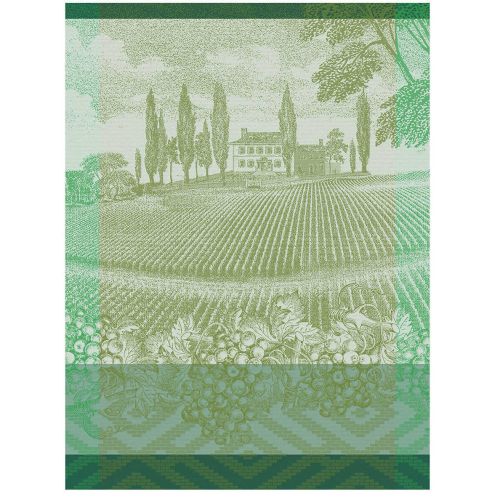 Le Jacquard Francais Vignoble - Green Tea Towel 24&quot X 31&quot 30440
